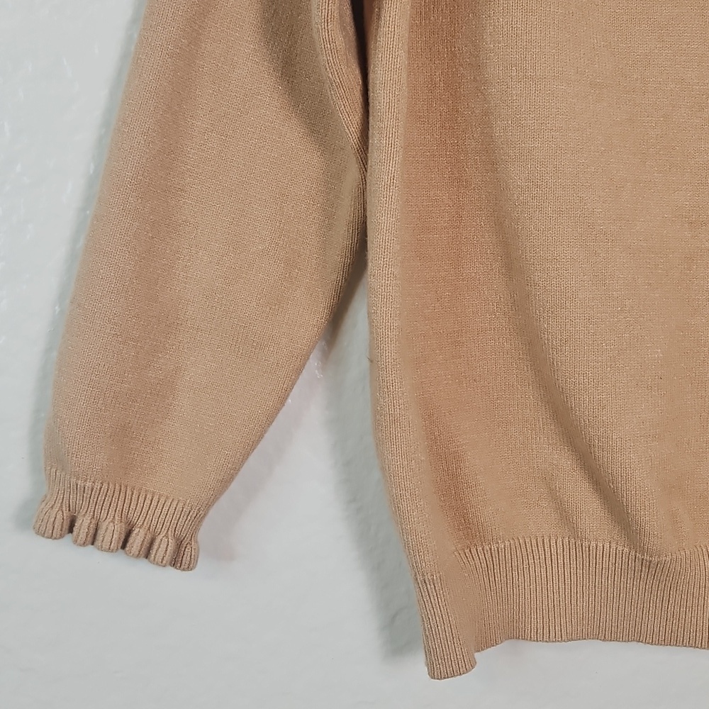 BTFBM Camel Ruffle Button Sweater S - Picture 5 of 12